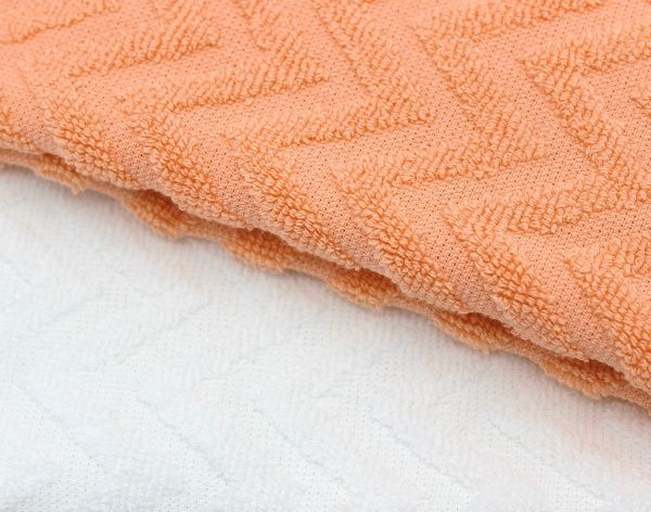 Набір рушників Зигзаги (2 шт.) 40x60 см молочний/ персиковий Simi 