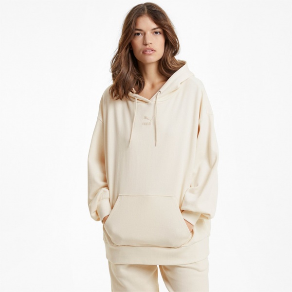 Худи Puma Classics Oversized Hoodie 53041299 р. L белый