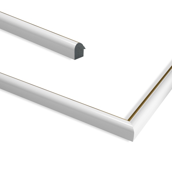 Рамка для фотографии со стеклом MARCO decor 1415 1 фото 13х18 см белый с золотистым 