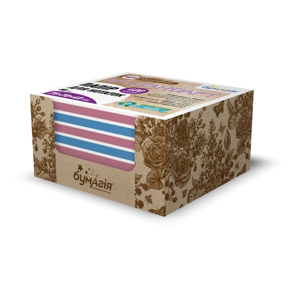 Бумага для заметок Букеты 400 листов Куб-крафт СQ-6647 Бумагия