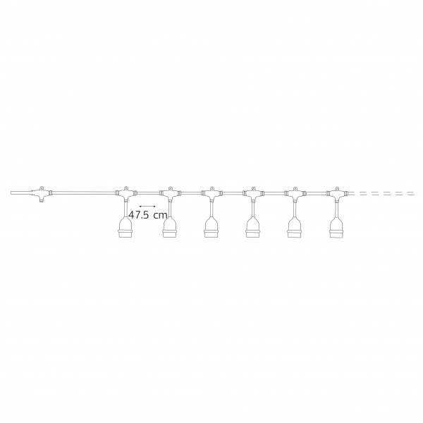 Гирлянда HOROZ ELECTRIC Carnaval-F20 лампа накаливания 10 ламп 10 м 
