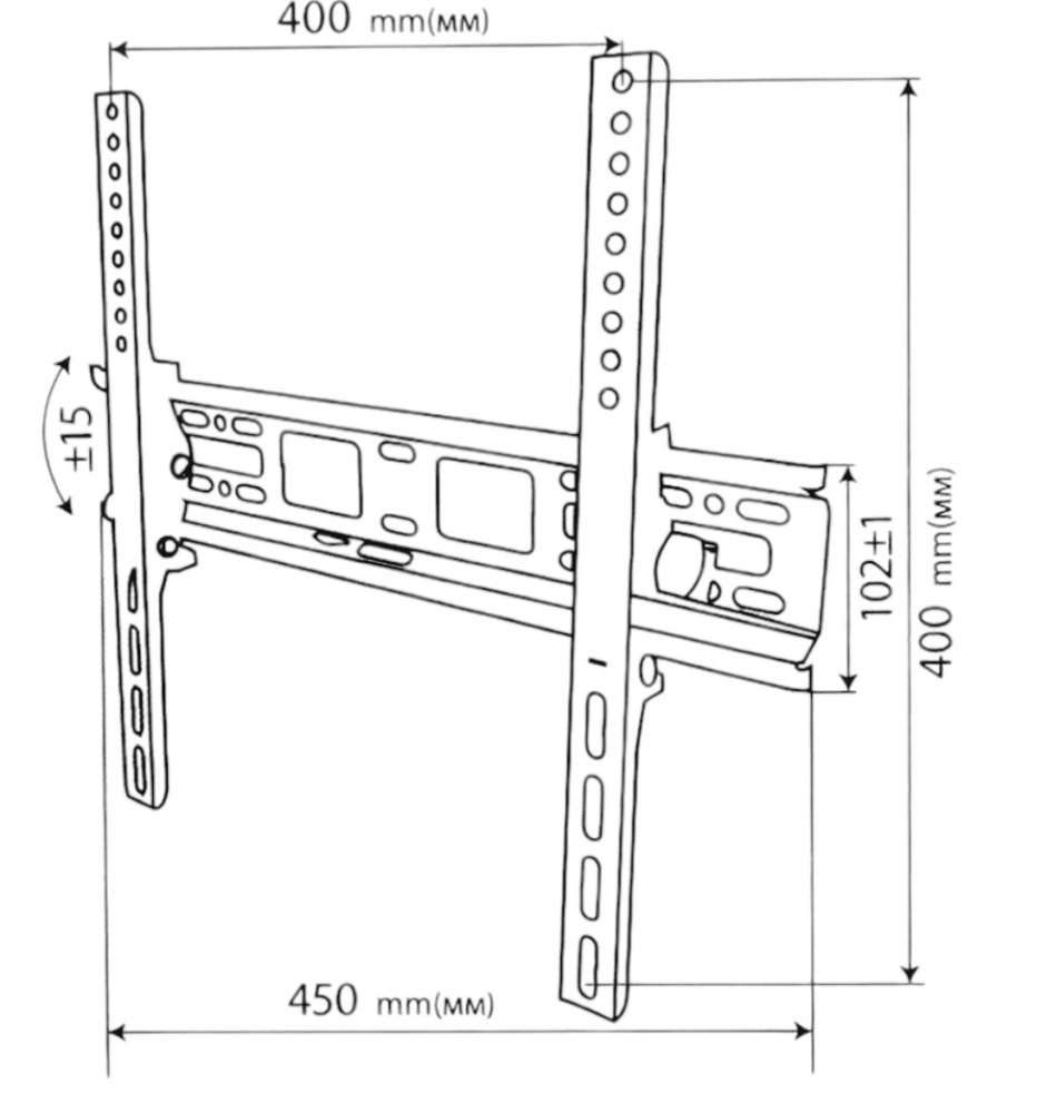 Крепление для телевизора HausMark IMPHM40S2 наклонные 26