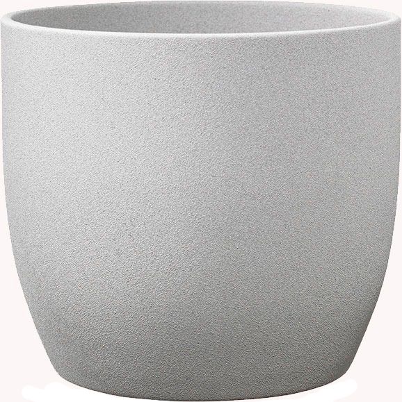 Кашпо керамічне Soendgen Basel Stone круглий світло-сірий (0069-0024-2256) 