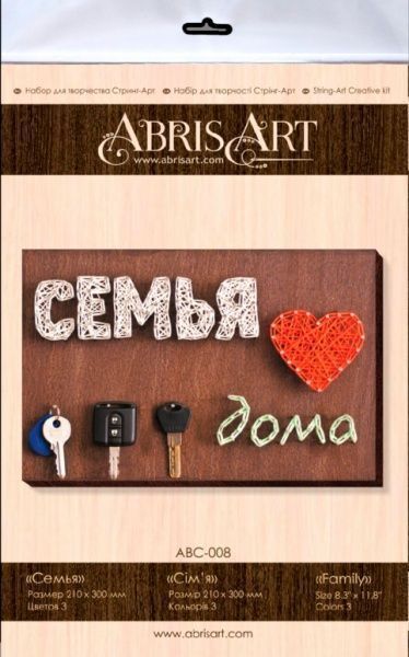 Набор для творчества Стринг-арт Семья АВС-008 Абрис Арт 