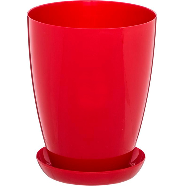 Горшок цветочный Омела 15 см красный