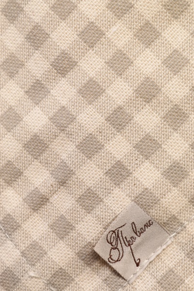 Скатерть Bella клетка 180x132 см серый Прованс 