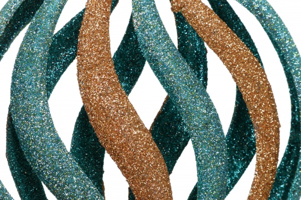 Куля новорічна 17x14x3 см SD019-31A бронзовий