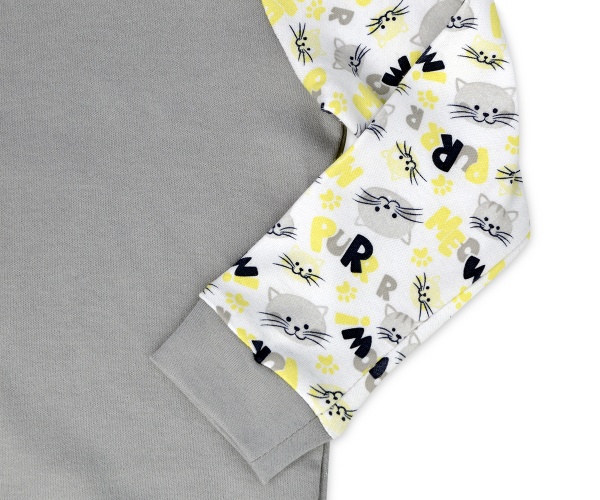 Піжама дитяча WP Merchandise р.128–134 сірий із малюнком FWPPJP2CAT23GY134 