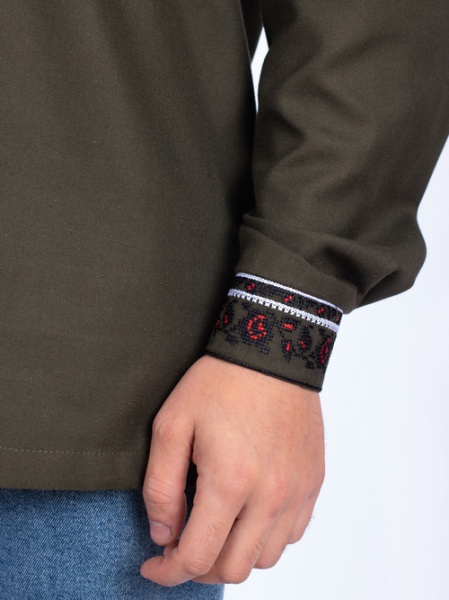 Вышиванка Эдельвика зеленый р. S 170-23/00 