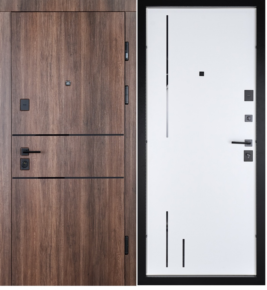 Дверь входная Abwehr MG3 (557+558) 086 Л (ДТБ + СМБ) NEW белый супермат 2050х860 мм левая