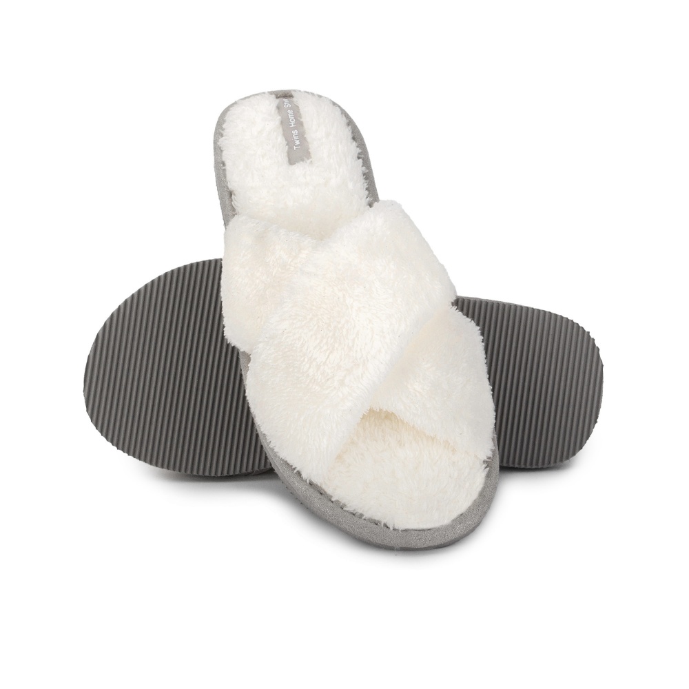 Тапки домашние Twins HS-VL махровые 14162 р.40 молочный