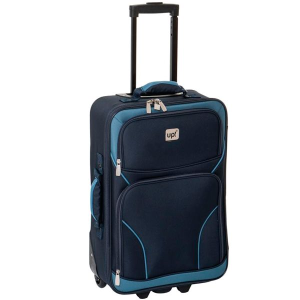Чемодан Underprice 1021NC синий с голубой полоской 71х45х23 см