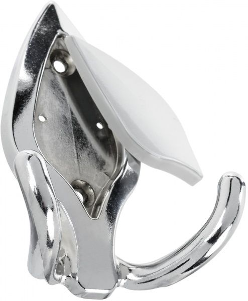 Крючок мебельный 3028 хром со вставкой