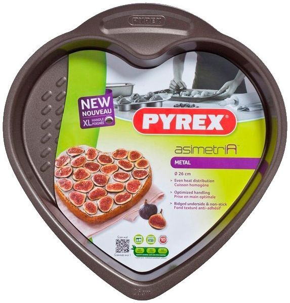 Форма для торта Asimetria Heart Cake Pan 26 см AS26HA0 Pyrex