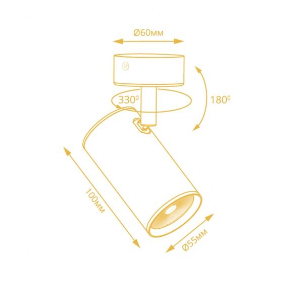 Світильник точковий MLT101-1 MR16 35 Вт GU10 чорний із сріблястим LightMaster MLT101-1 MR16/GU1 