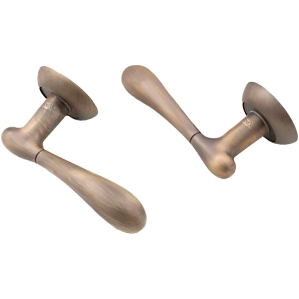 Ручка на розетке  RDA Imola матовая античная латунь