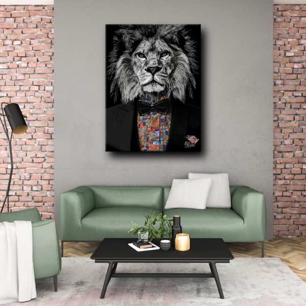 Постер Lion Art 90x120 см Brushme 