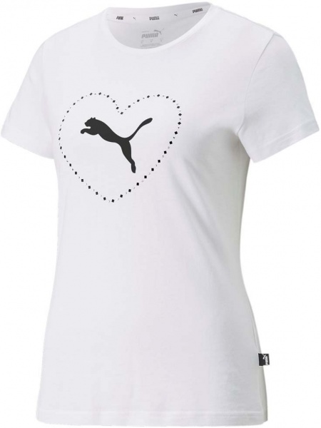 Футболка Puma VALENTINE'S DAY GRAPHIC TEE 84840802 р.S білий