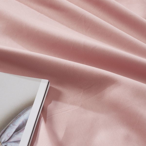 Комплект постільної білизни Solid сімейний рожевий La Nuit 