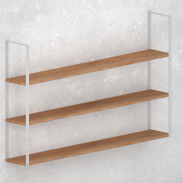 Кронштейн для полок Valore Прямоугольник тройной Loft SW-TR-21 белый