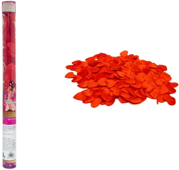 Хлопавка конфетті - тканеві сердця 60 см 400669 