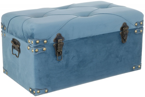 Сундук-пуф Велюр азур 57х30х29 см 