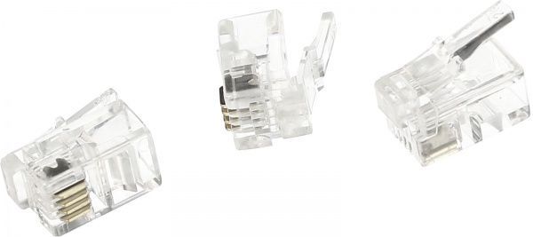 Штекер телефонний EMT 4P4C 10 шт. (6-0001)