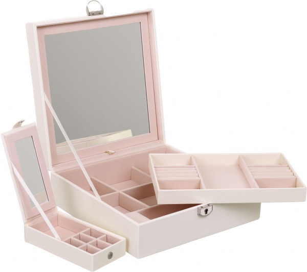 Скринька для прикрас Royal case 25,2х25,2х8,6 cм біла