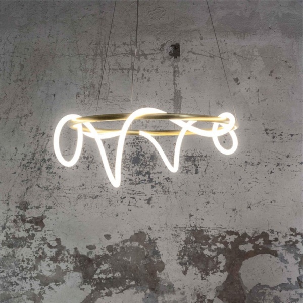 Люстра светодиодная Berger 1x80 Вт золотой 7006-PL-80 Gold 