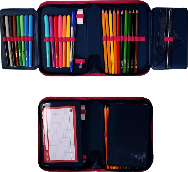 Пенал 31 предм Butterfly Purple 50014293 Herlitz фиолетовый