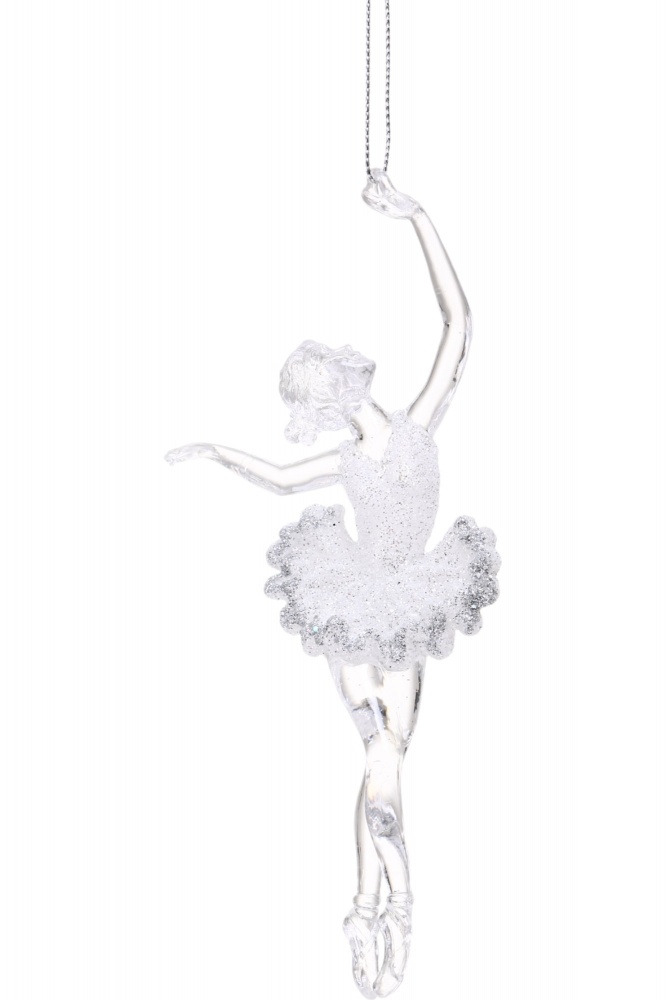 Підвіска пластикова балерина у танці з присипкою 17 см в асортименті F19650035+36