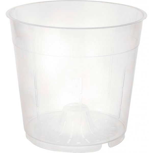 Горшок цветочный с отверстием 1.5 л прозрачный