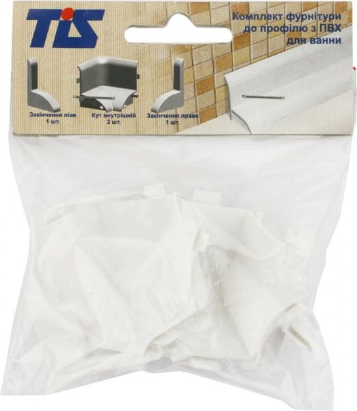 Уголок для плитки TIS для ванны ПВХ ПОВ-04 