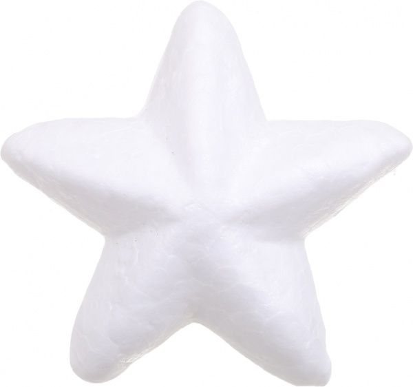 Декоративное изделие звезда из пенопласта 6 см, 6 шт. 