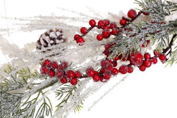 Гирлянда хвойная ягодами и шишками EPI-A3-49054HRW 1,2 м