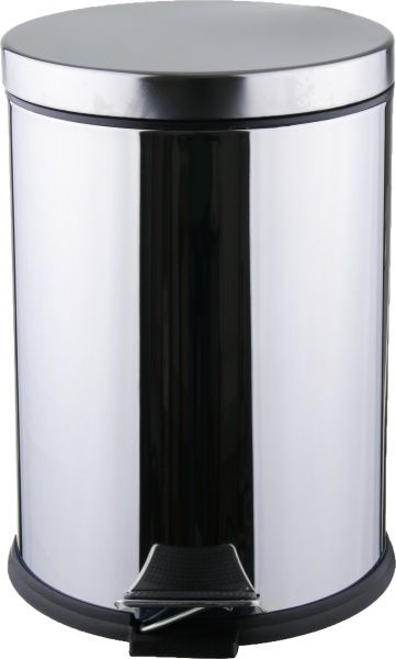 Відро для сміття EforMetal з педаллю 13 л срібний 405