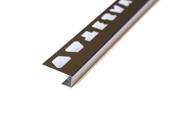 Профіль Квадратний кут Eco нержавіюча сталь 10 мм 2,7 м срібло глянець