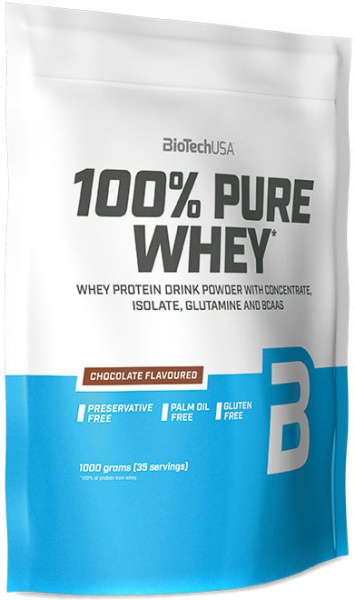 Протеїн BioTech 100% Pure Whey полуниця 1 кг 