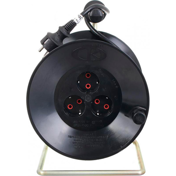 Удлинитель ОТК с заземлением 3 гн. черный 30 м Г-30-3х2,5 КГтп 