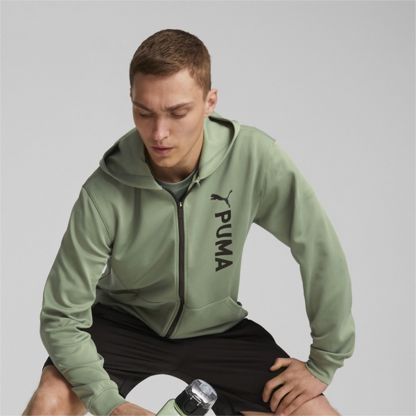 Джемпер Puma PUMA FIT DOUBLE KNIT FZ HOODIE 52388544 р.2XL зелений