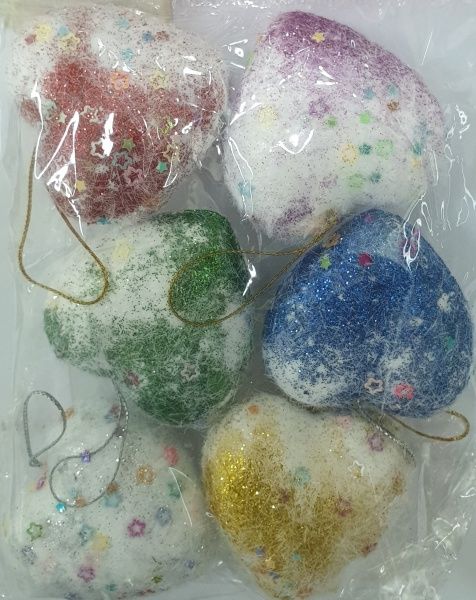 Подвеска ПіонеR Сердце 6 шт. 91739-PN 5 см