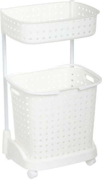 Кошик для білизни Handy Home двохярусна на колесах 430х320х715 мм