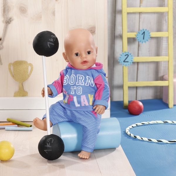 Набор одежды Zapf для куклы Baby Born_Спортивный костюм голубой 830109-2