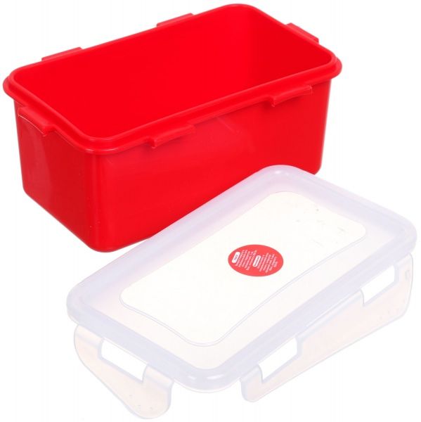 Контейнер Фиеста 650 мл прямоугольный красный Алеана