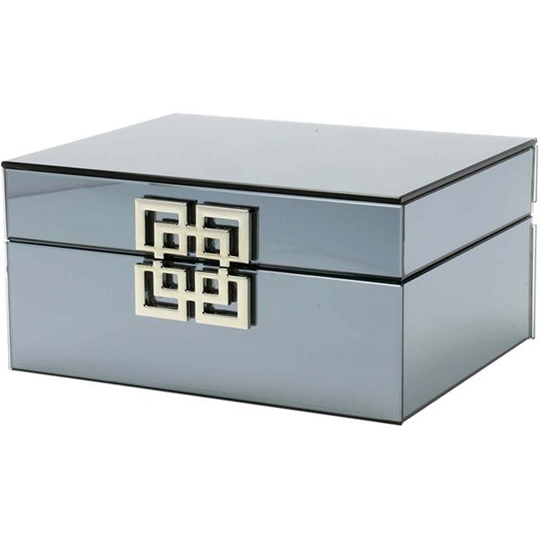 Сундук для украшений Синий 21x17 см