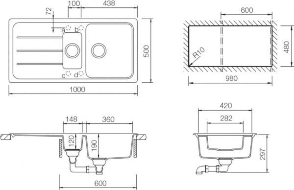 Мийка для кухні Teka Simpla 60-TG 40144547 