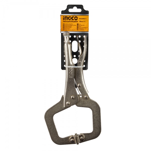 Клещи зажимные INGCO С-образные с фиксатором 1 шт. HCCLW0211