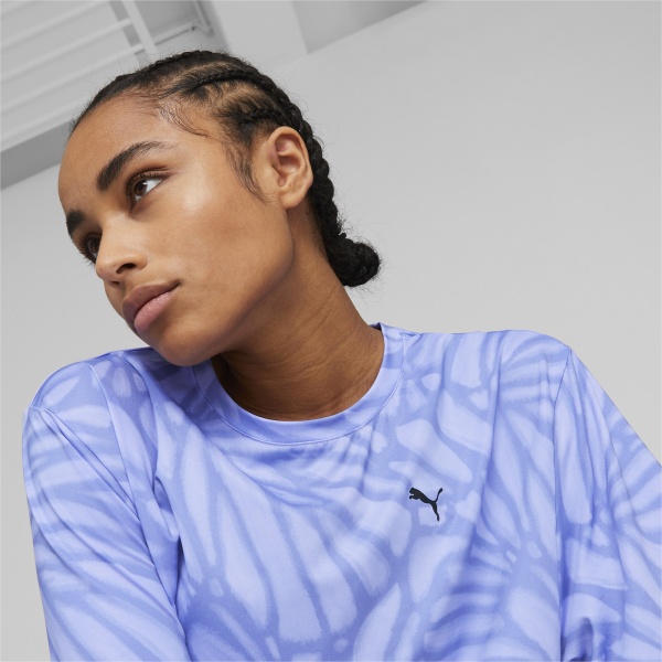 Футболка Puma TRAIN FAVORITE AOP CROP TEE 52321528 р.XS фіолетовий