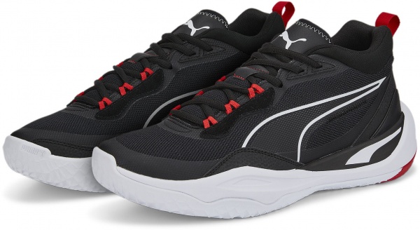 Кроссовки Puma PLAYMAKER JET BLACK-JET BLACK-PUMA WHITE 38584101 р.44 черный