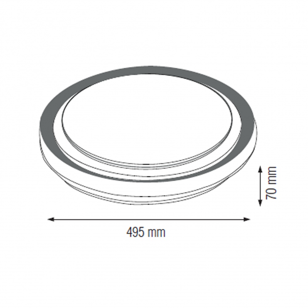 Світильник стельовий HOROZ ELECTRIC OCTAV 38 Вт білий із чорним 6400 К 027-019-0048-02-1
